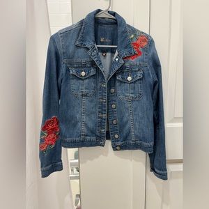 Denim Jacket with Flowers